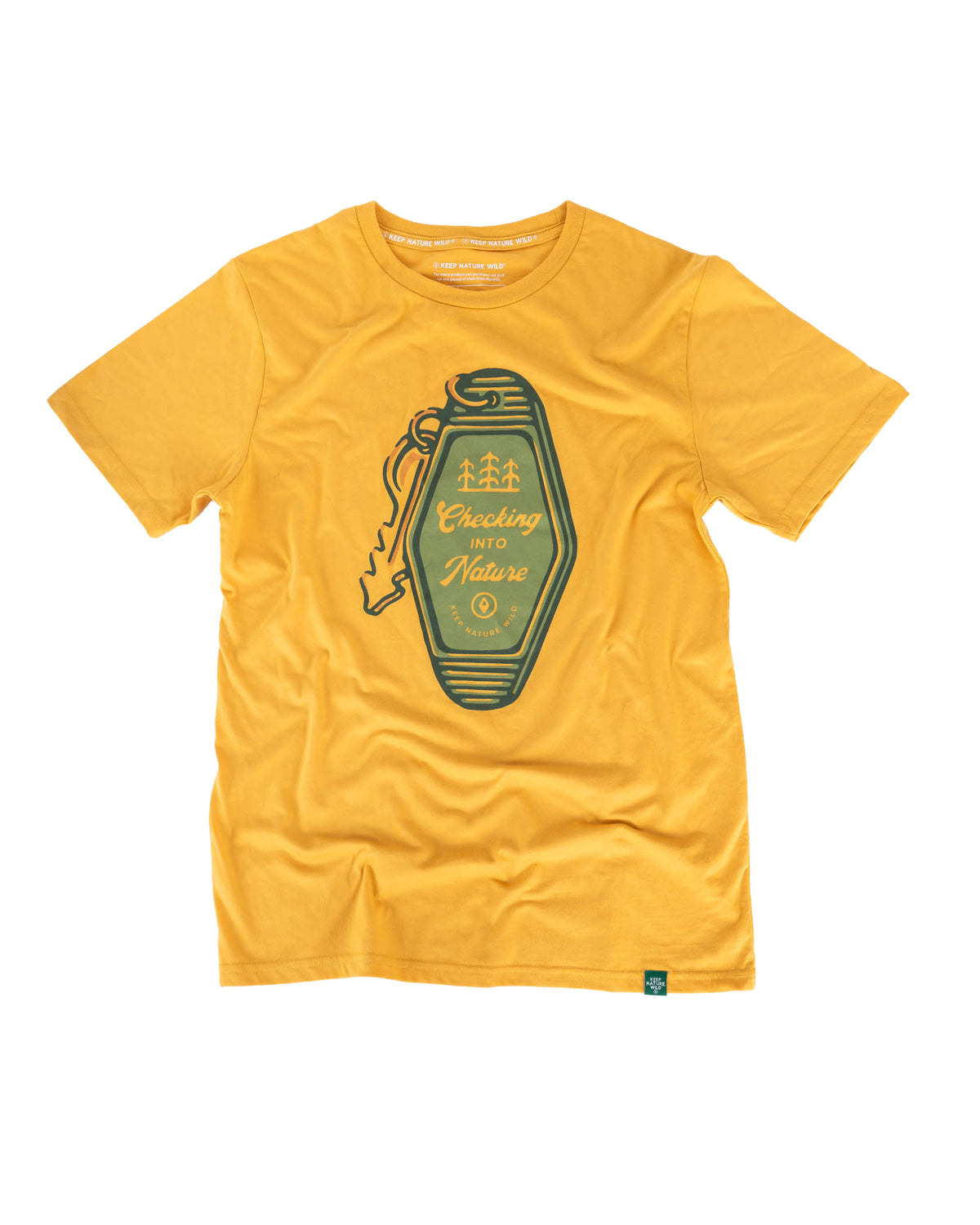 Checking Into Nature | Unisex Tee | Mustard