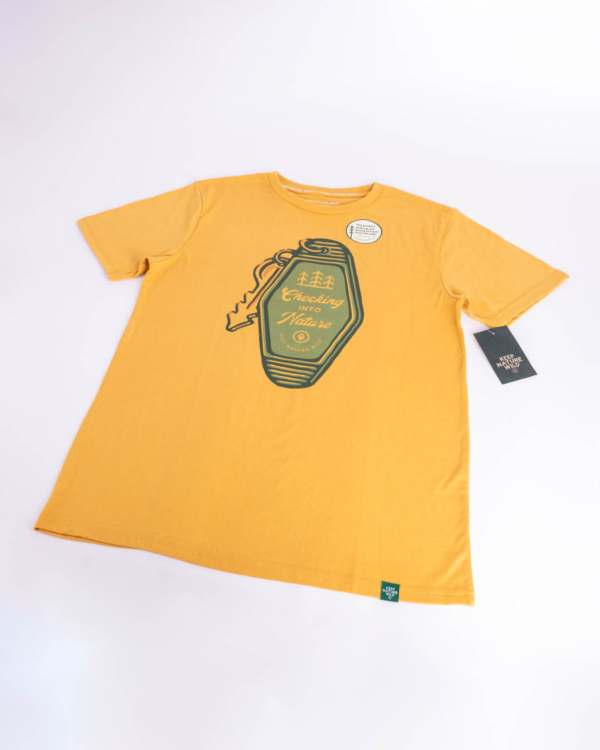 Checking Into Nature | Unisex Tee | Mustard