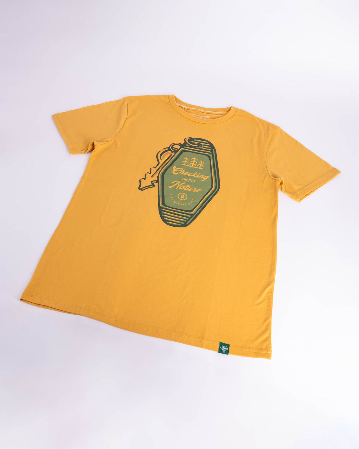 Checking Into Nature | Unisex Tee | Mustard