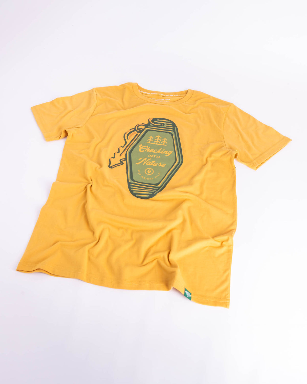 Checking Into Nature | Unisex Tee | Mustard