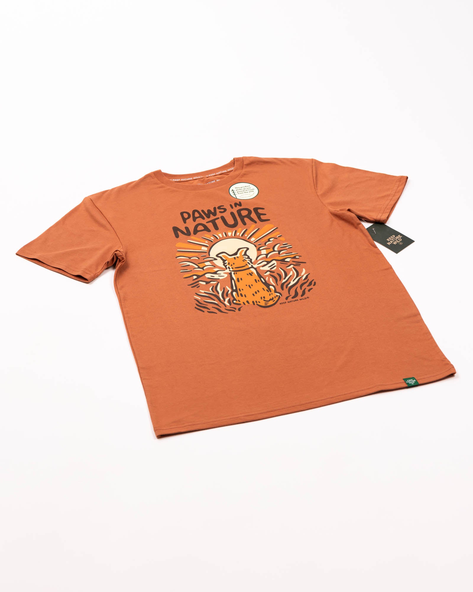 Dog Paws in Nature Unisex Tee | Redwood