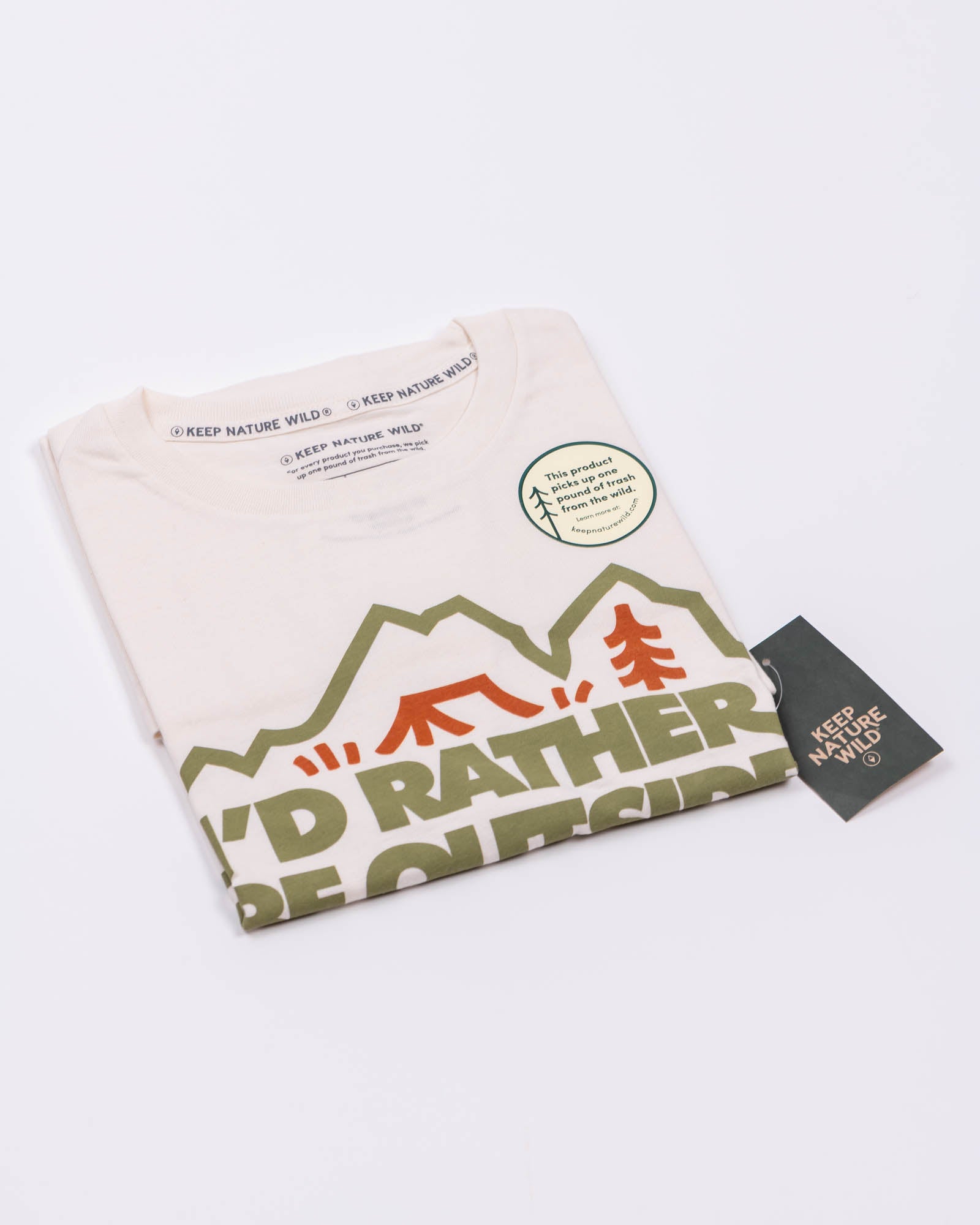 I'd Rather Be Outside Forest Unisex Tee | Natural