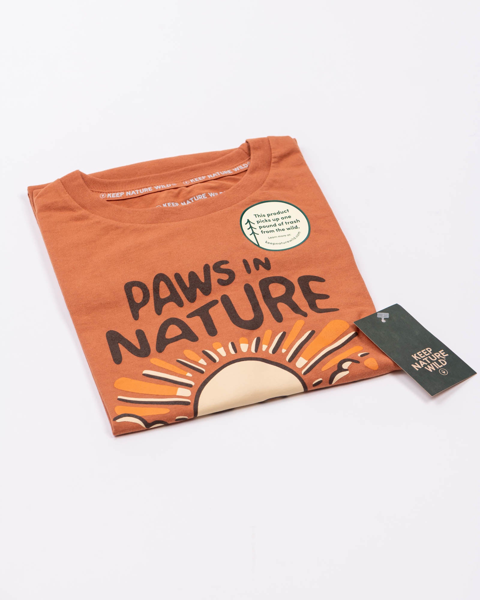 Dog Paws in Nature Unisex Tee | Redwood