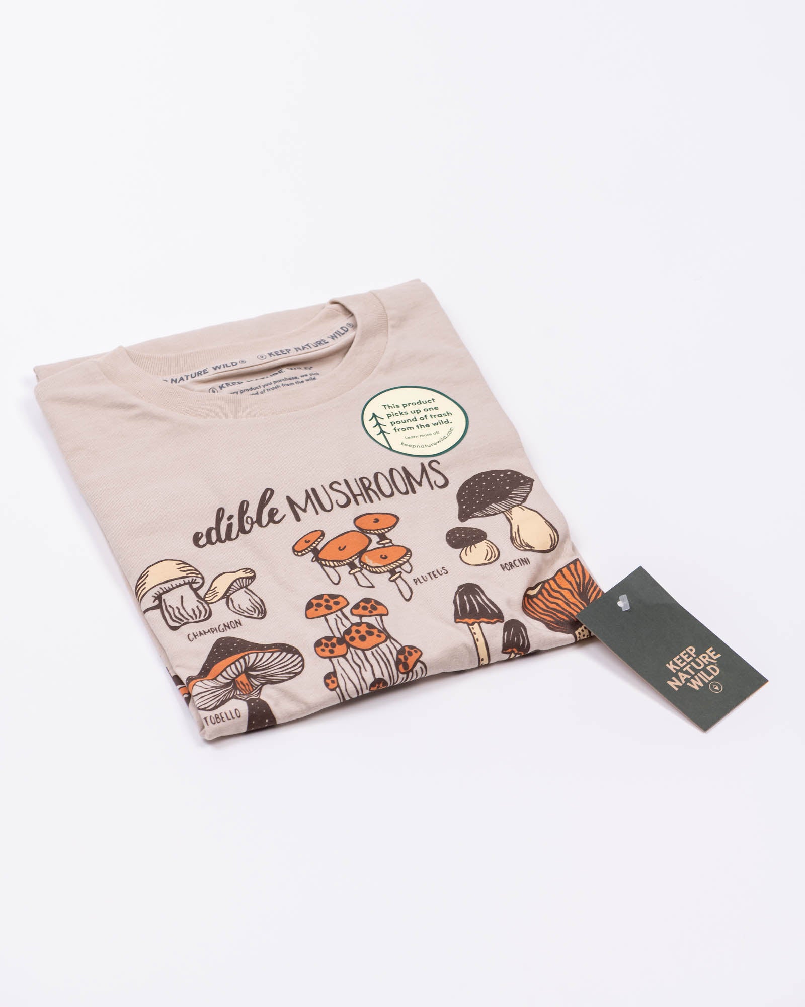 Edible Mushrooms Unisex Tee | Heather Tan