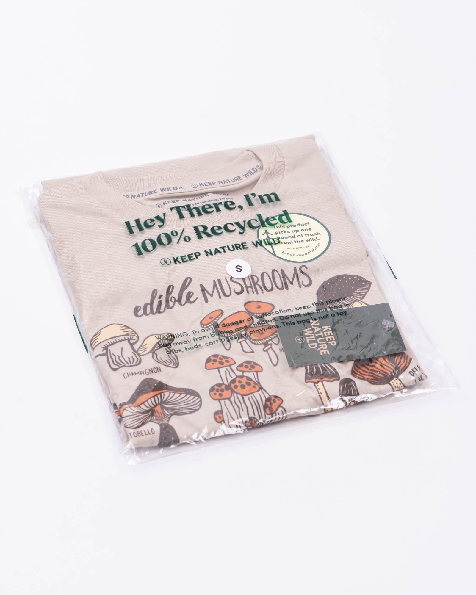 Edible Mushrooms Unisex Tee | Heather Tan