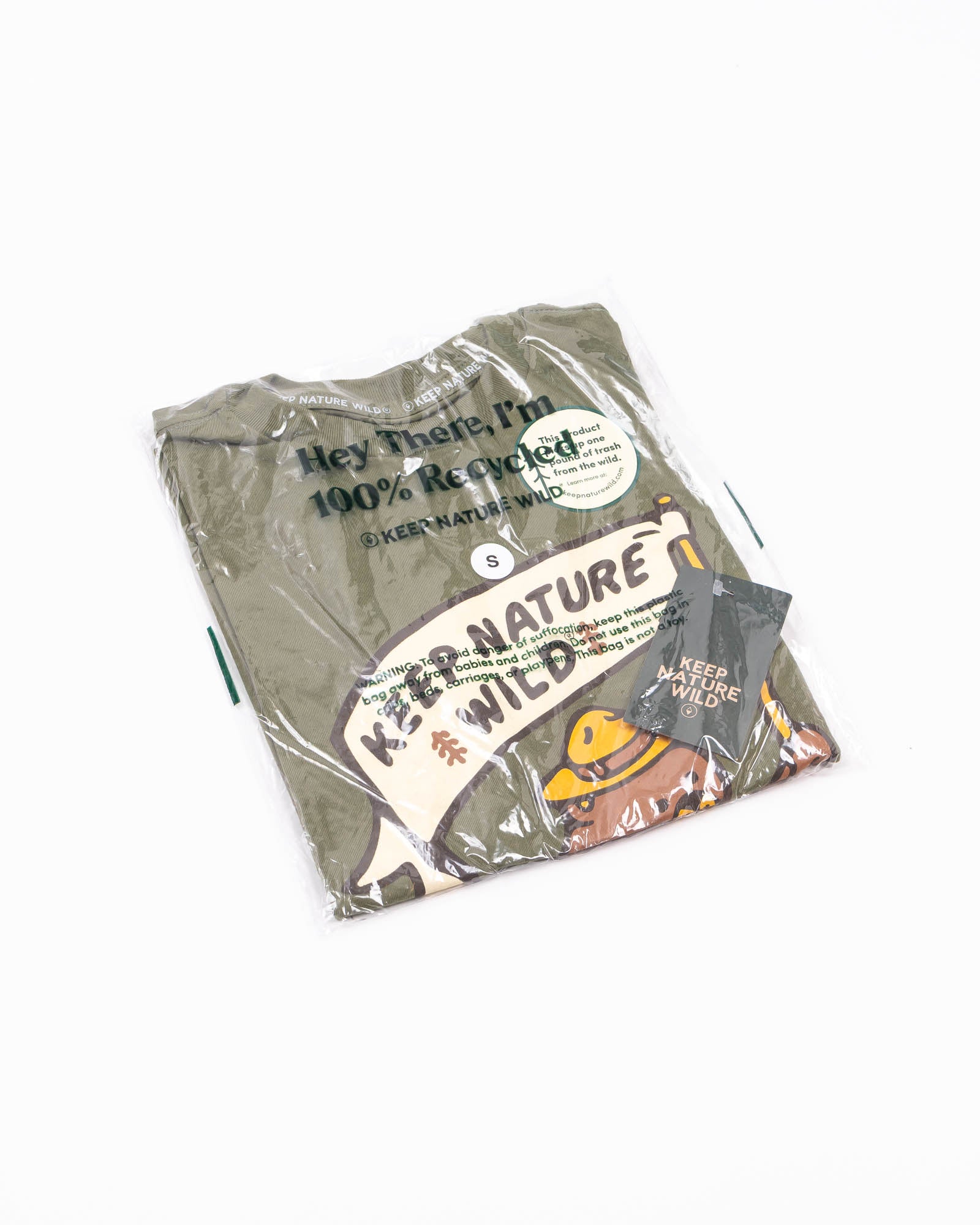 Happy Camper Bear Youth Tee | Olive
