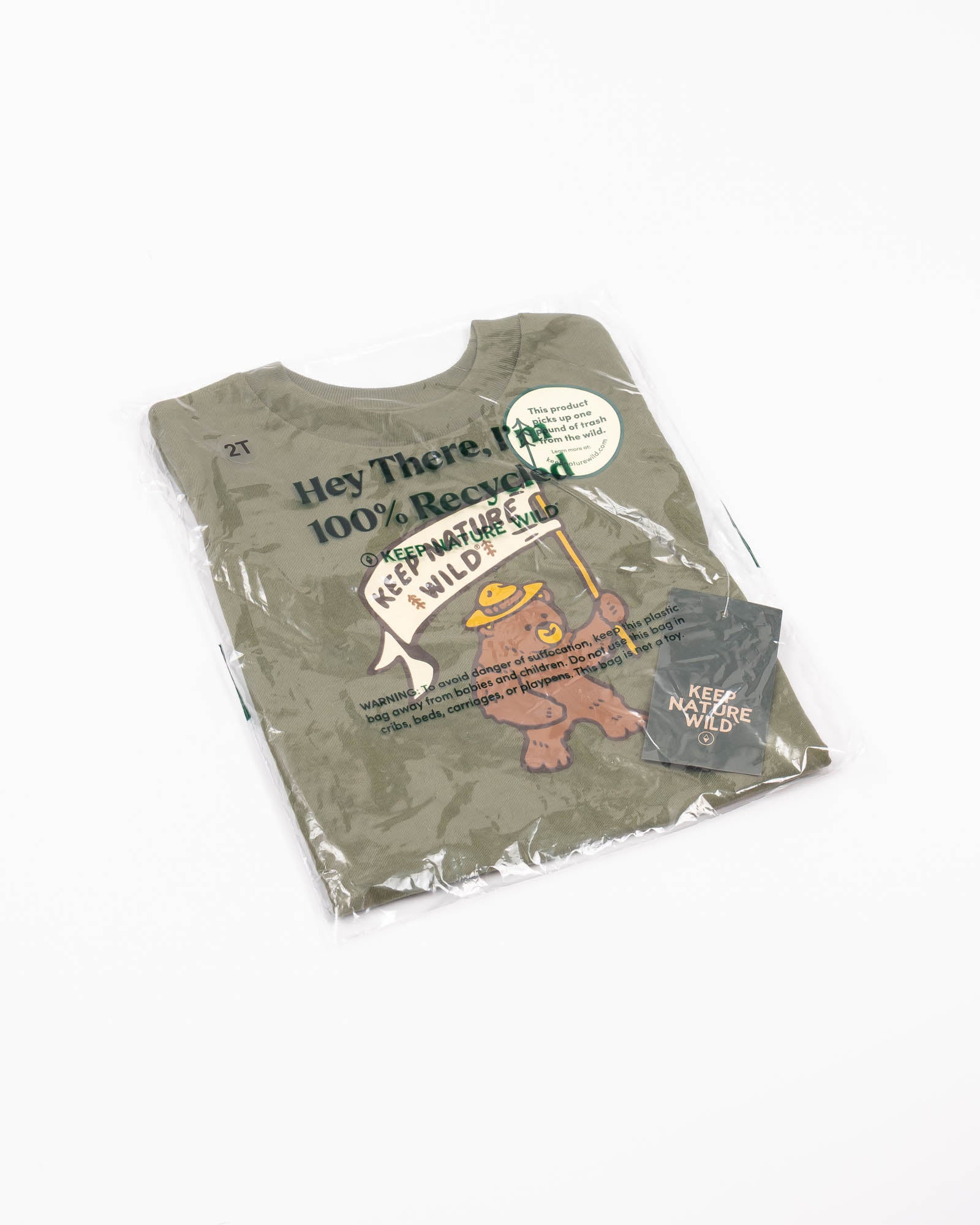 Happy Camper Bear Toddler Tee | Olive