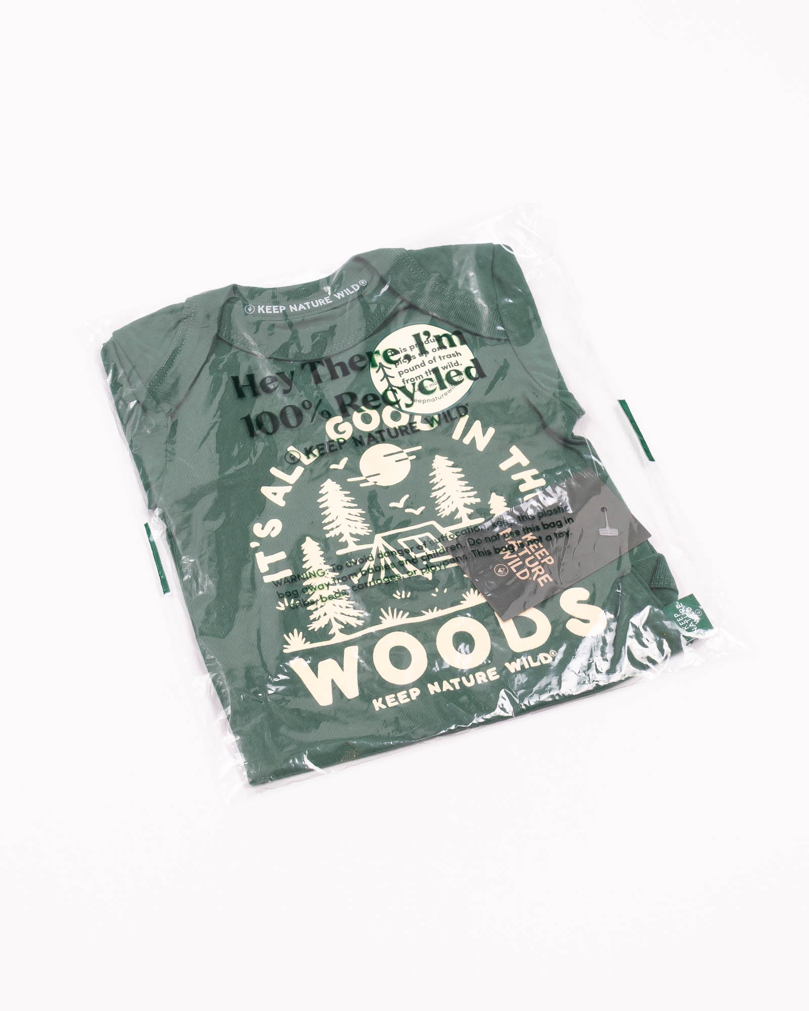 Good in the Woods Baby Bodysuit | Heather Forest