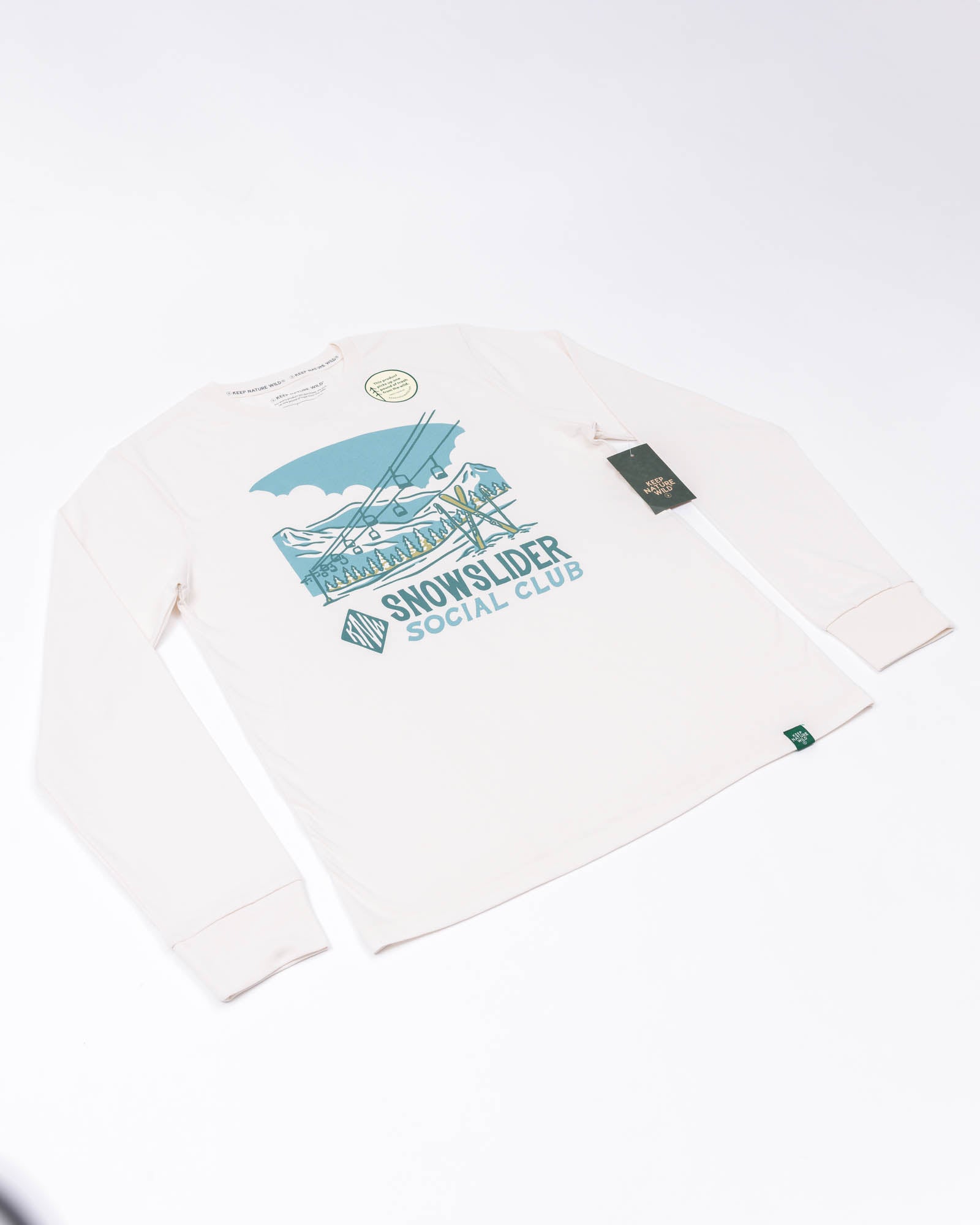 Snowslider Social Club Unisex Long Sleeve Shirt | Natural
