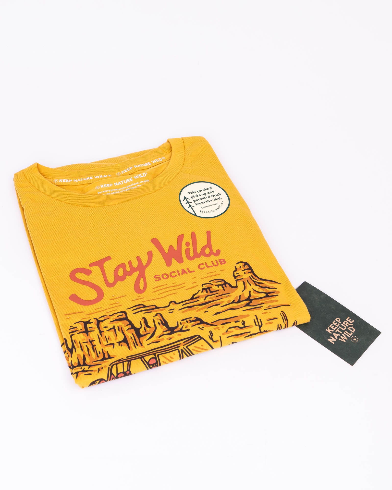 Stay Wild Social Club Unisex Tee | Mustard