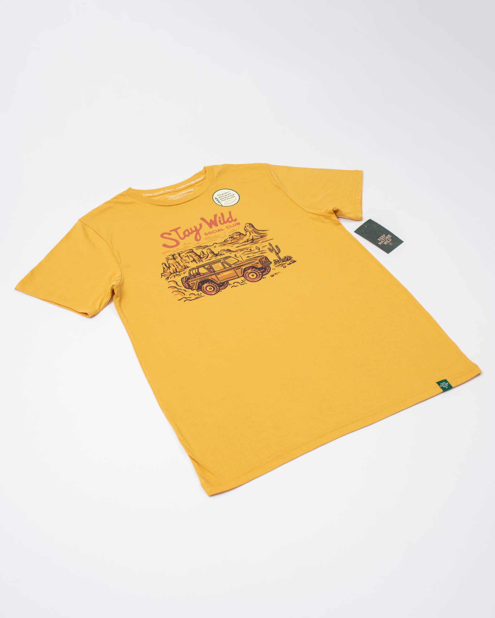 Stay Wild Social Club Unisex Tee | Mustard