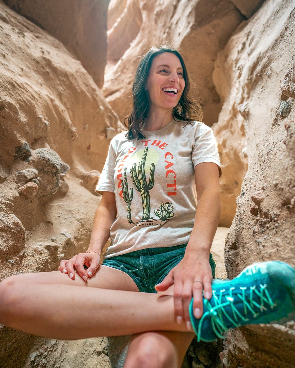 Keep It Wild Tee Among the Cacti Unisex Tee | Heather Tan