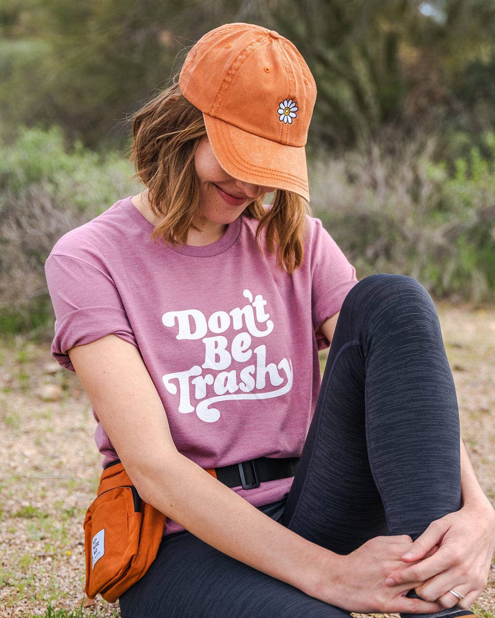 Keep Nature Wild Hat Bloom Dad Hat | Sunset Orange