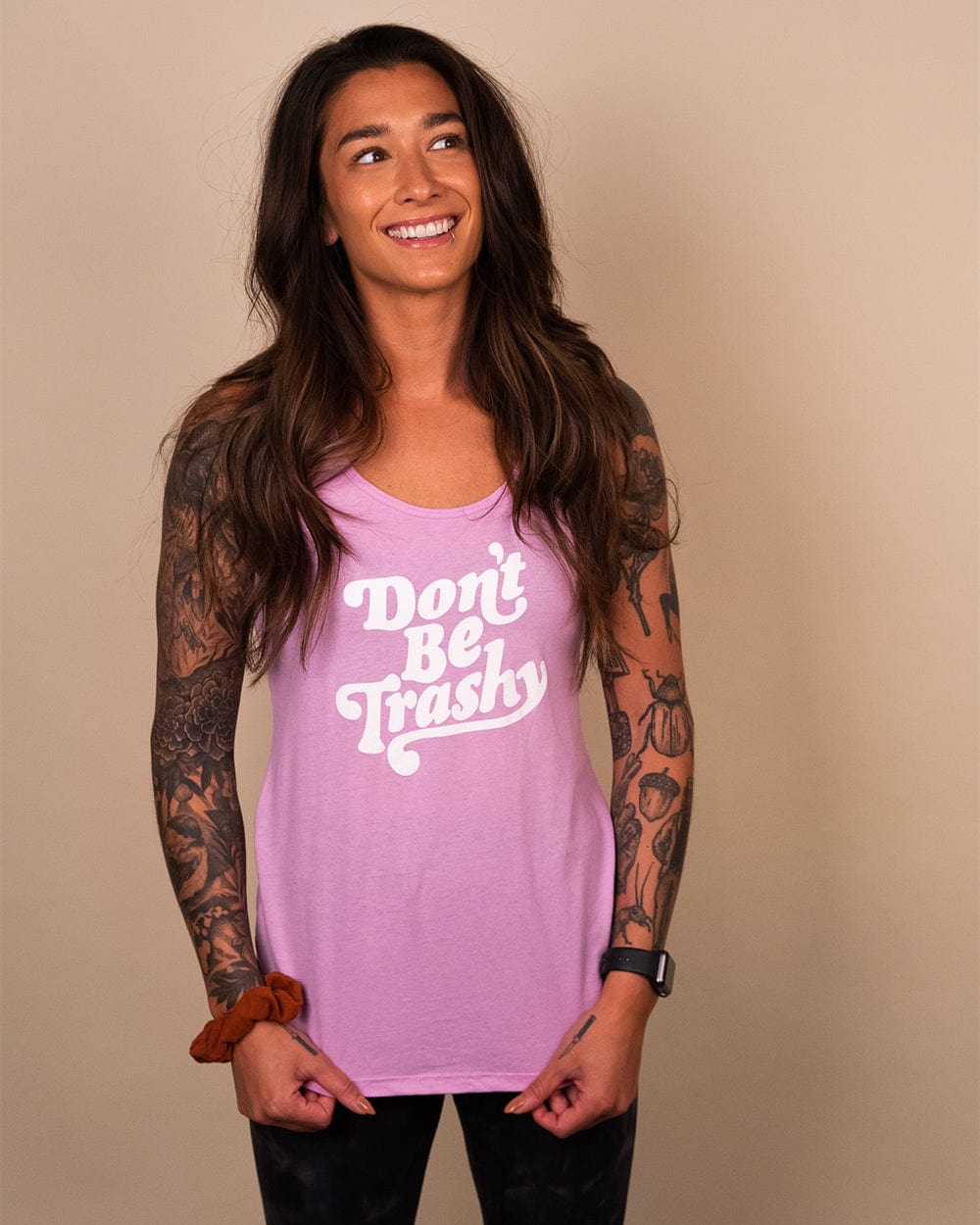 Keep Nature Wild Tank Don't Be Trashy Women's Racerback Tank | Lilac