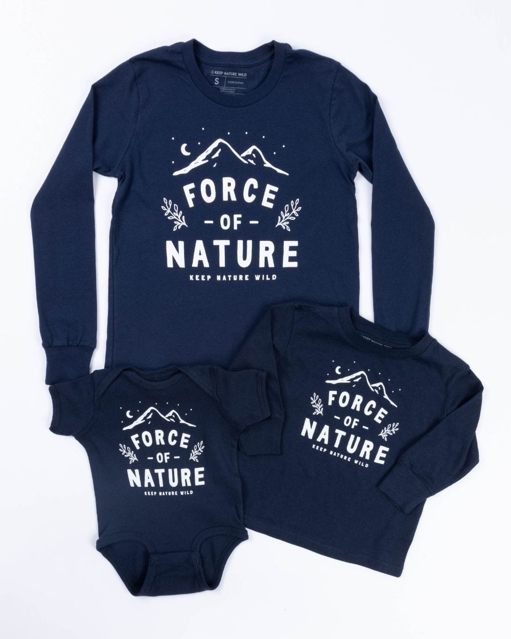 Keep Nature Wild Kids Force of Nature Toddler Long Sleeve | Navy