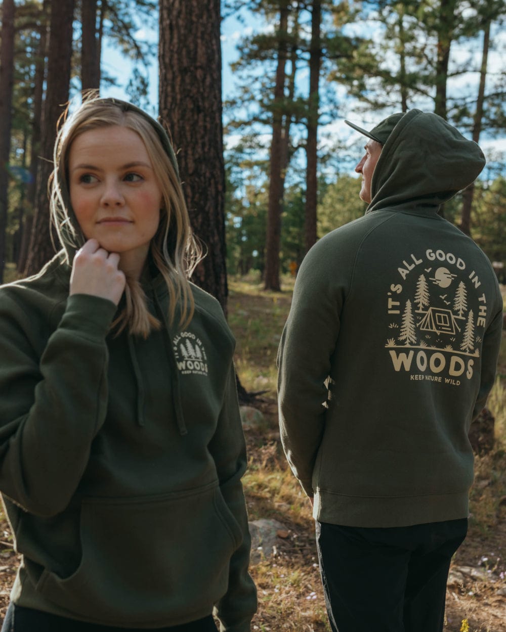 Keep Nature Wild Outerwear Good in the Woods Unisex Hoodie | Olive