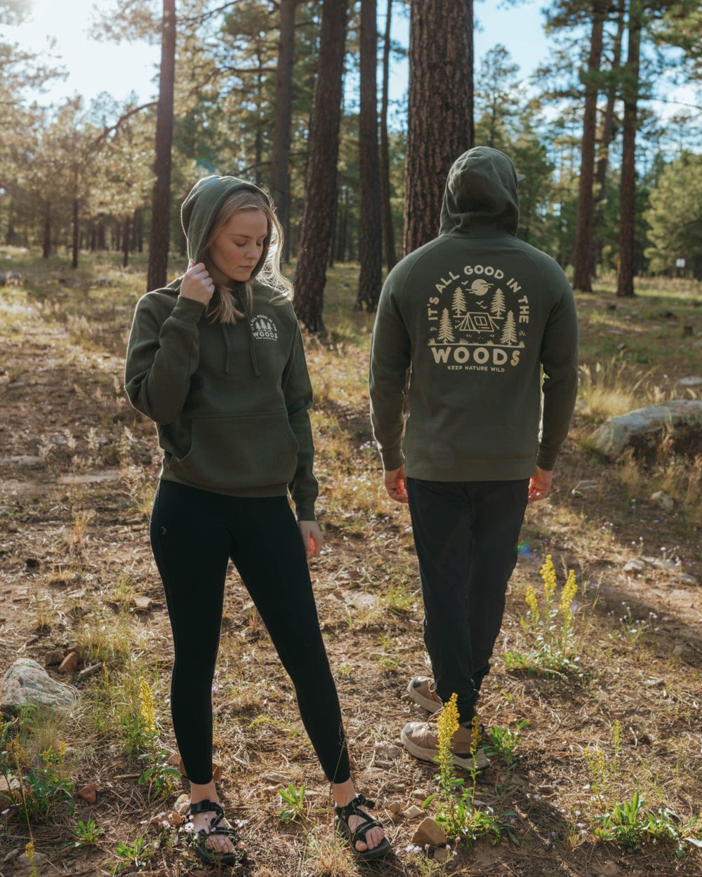 Keep Nature Wild Outerwear Good in the Woods Unisex Hoodie | Olive