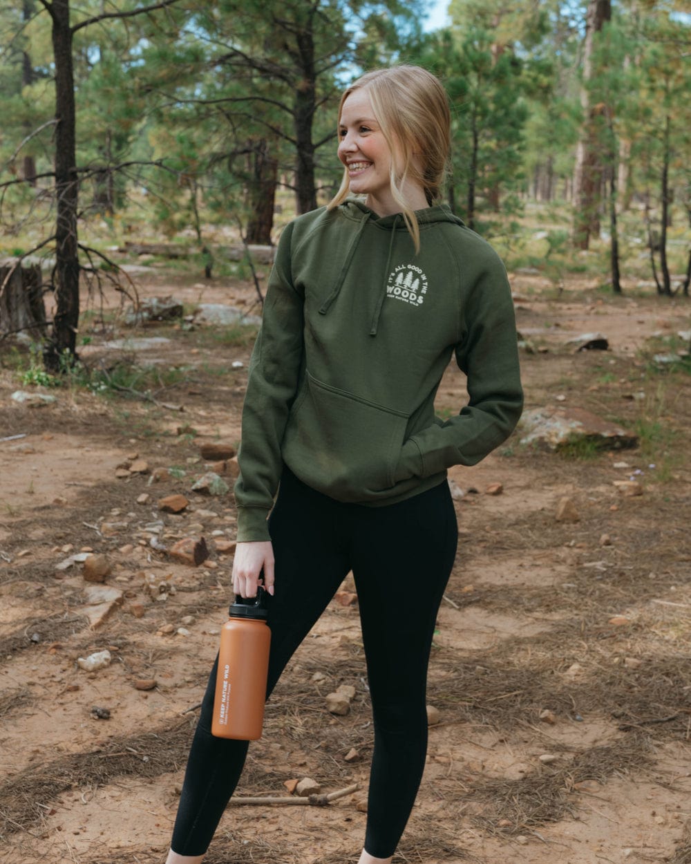 Keep Nature Wild Outerwear Good in the Woods Unisex Hoodie | Olive