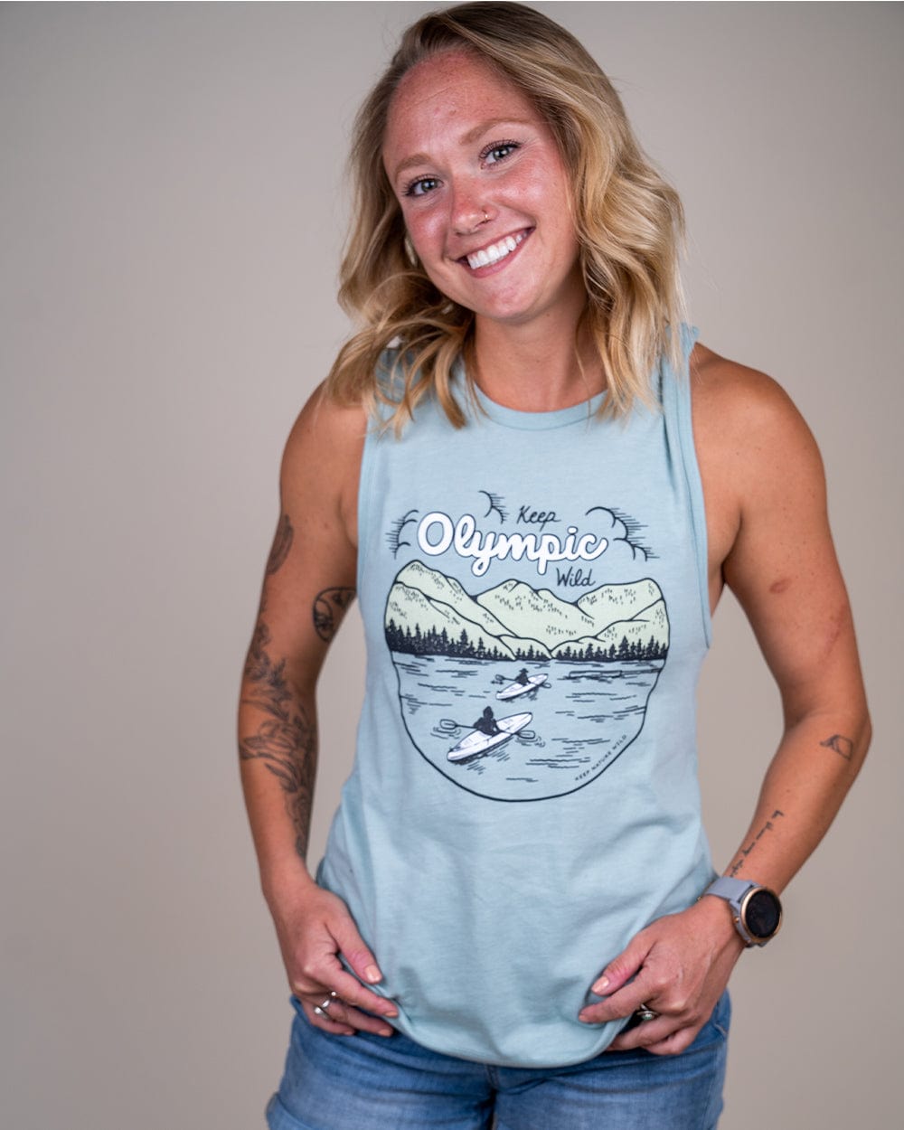 Keep Nature Wild Tank Keep Olympic Wild Muscle Tank | Dusty Blue