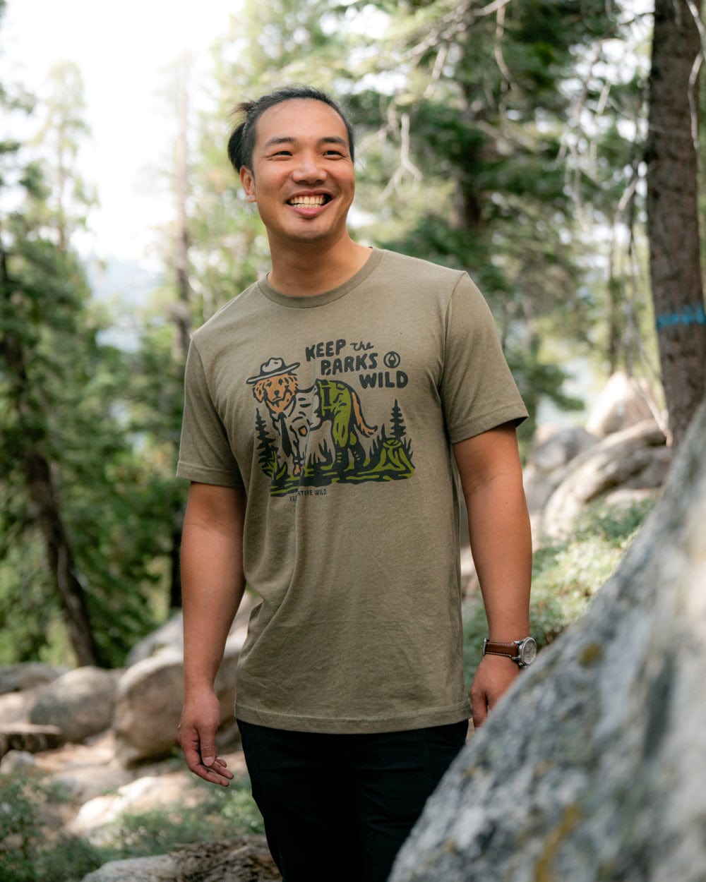 Keep Nature Wild Tee Keep the Barks Wild Unisex Tee | Olive