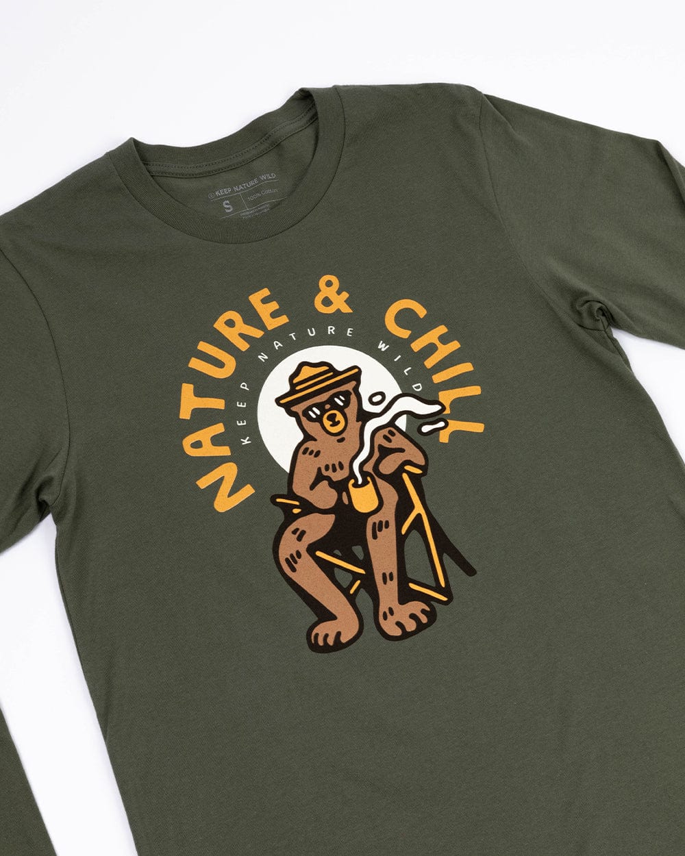 Keep Nature Wild Tee Nature and Chill Unisex Longsleeve Tee | Olive