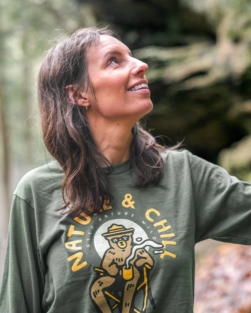 Keep Nature Wild Tee Nature and Chill Unisex Longsleeve Tee | Olive