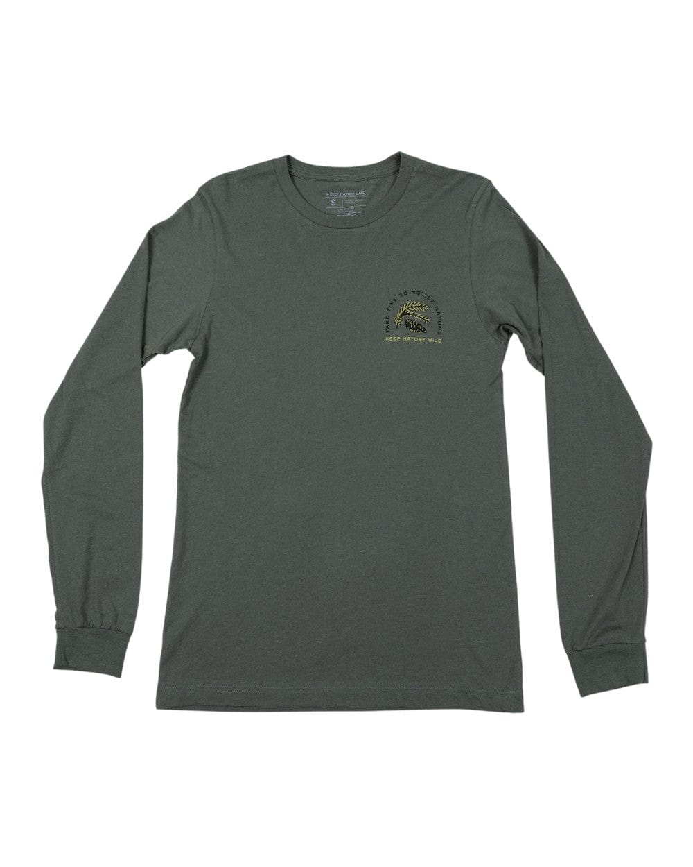 Keep Nature Wild Long Sleeve Nature Study Conifers Unisex Long Sleeve | Olive