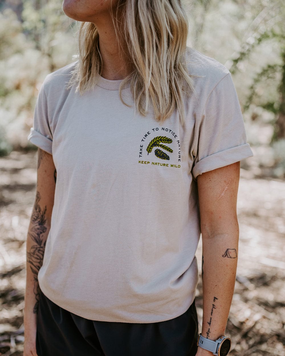 Keep Nature Wild Tee Nature Study Conifers Unisex Tee | Heather Tan