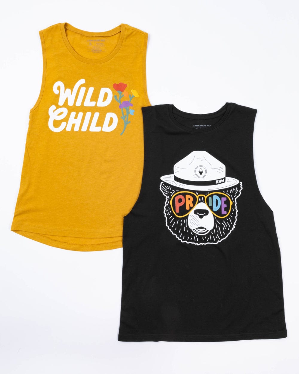 Keep Nature Wild Tank Pride Bear Unisex Muscle Tank | Coal