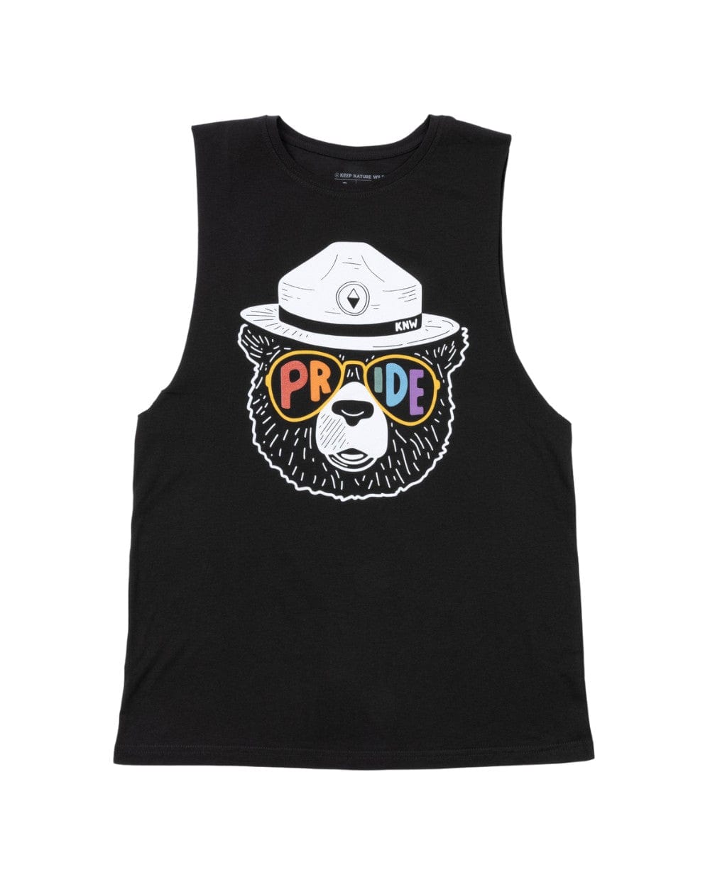 Keep Nature Wild Tank Pride Bear Unisex Muscle Tank | Coal