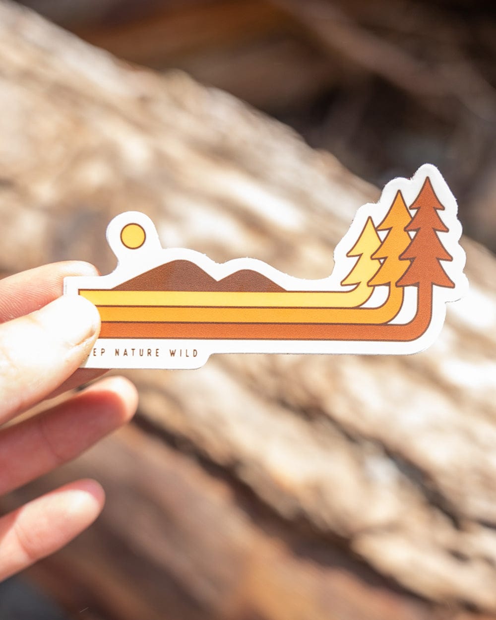 Keep Nature Wild Sticker Retro Pines | Sticker