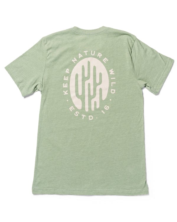 Keep Nature Wild Tee Saguaro Badge Unisex Tee | Heather Sage