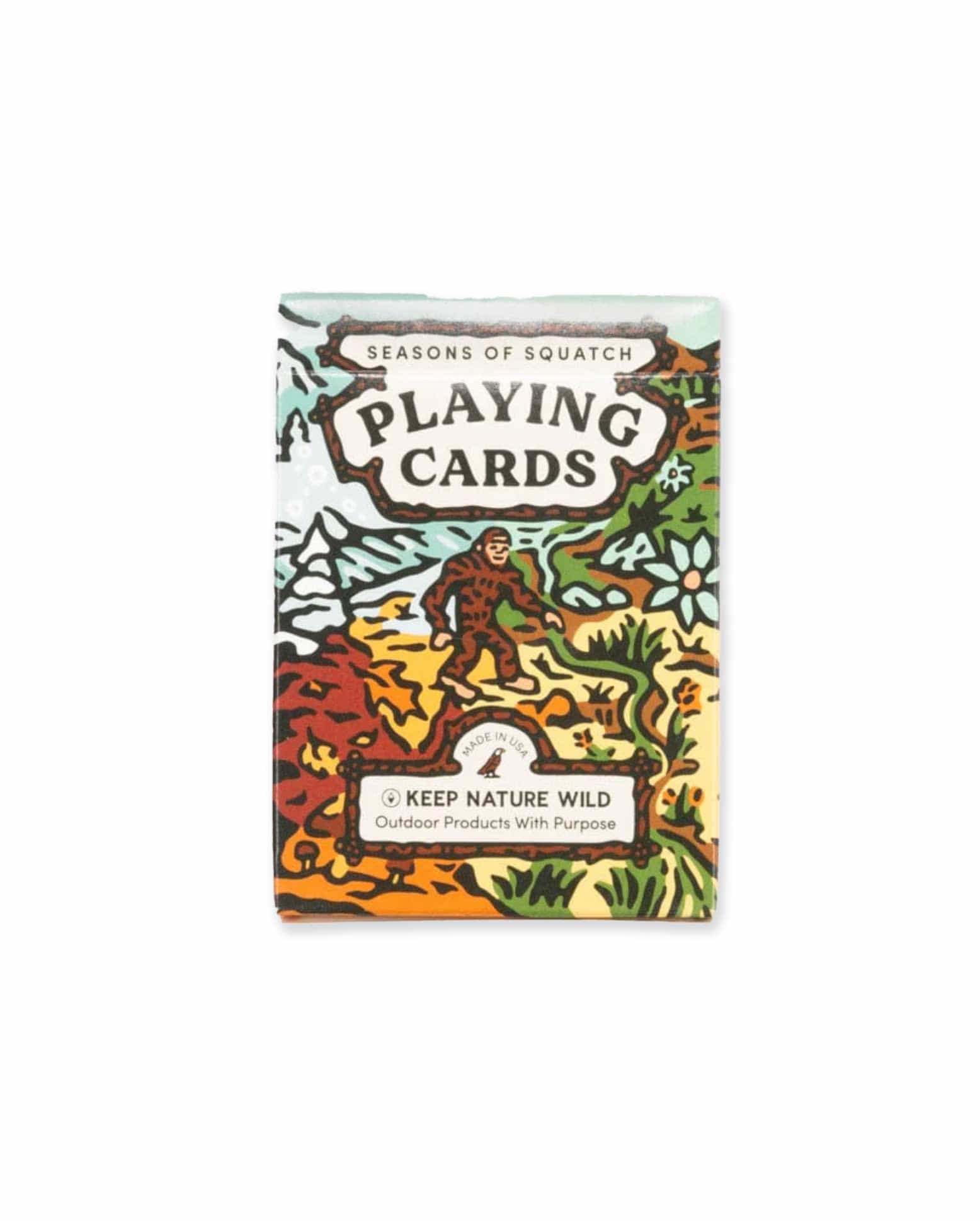 Keep Nature Wild Home Seasons of Squatch Playing Cards