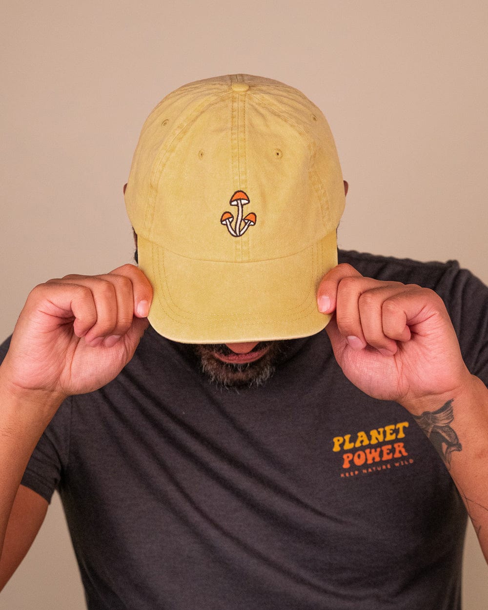 Keep Nature Wild Hat Shroom Dad Hat | Mustard