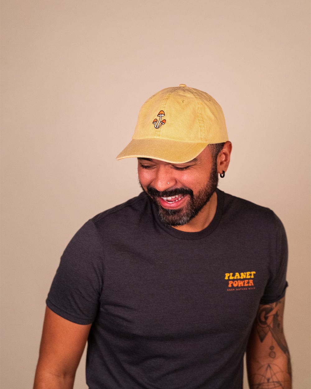 Keep Nature Wild Hat Shroom Dad Hat | Mustard