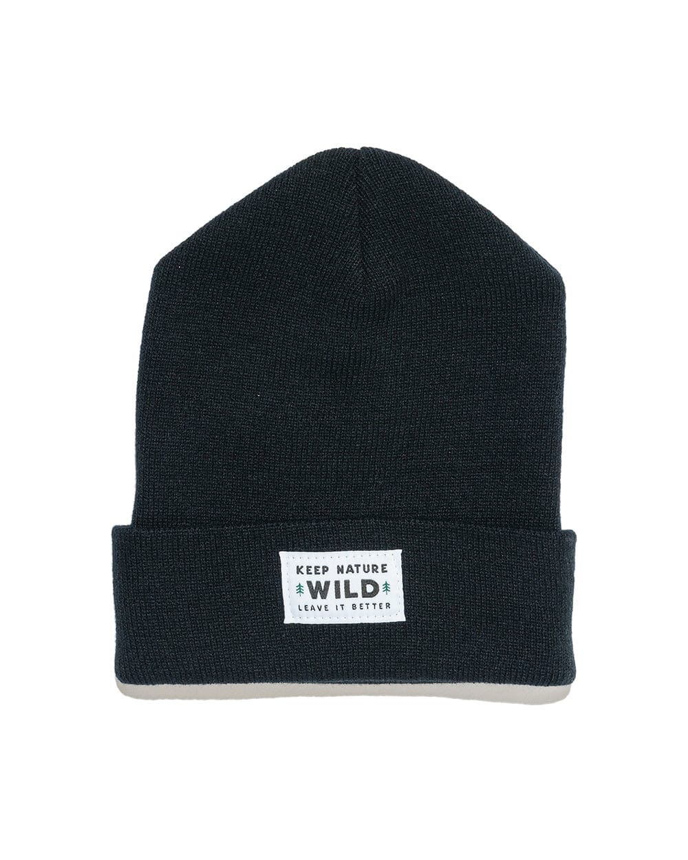 Keep Nature Wild Beanie Twin Pines Cuffed Beanie | Black