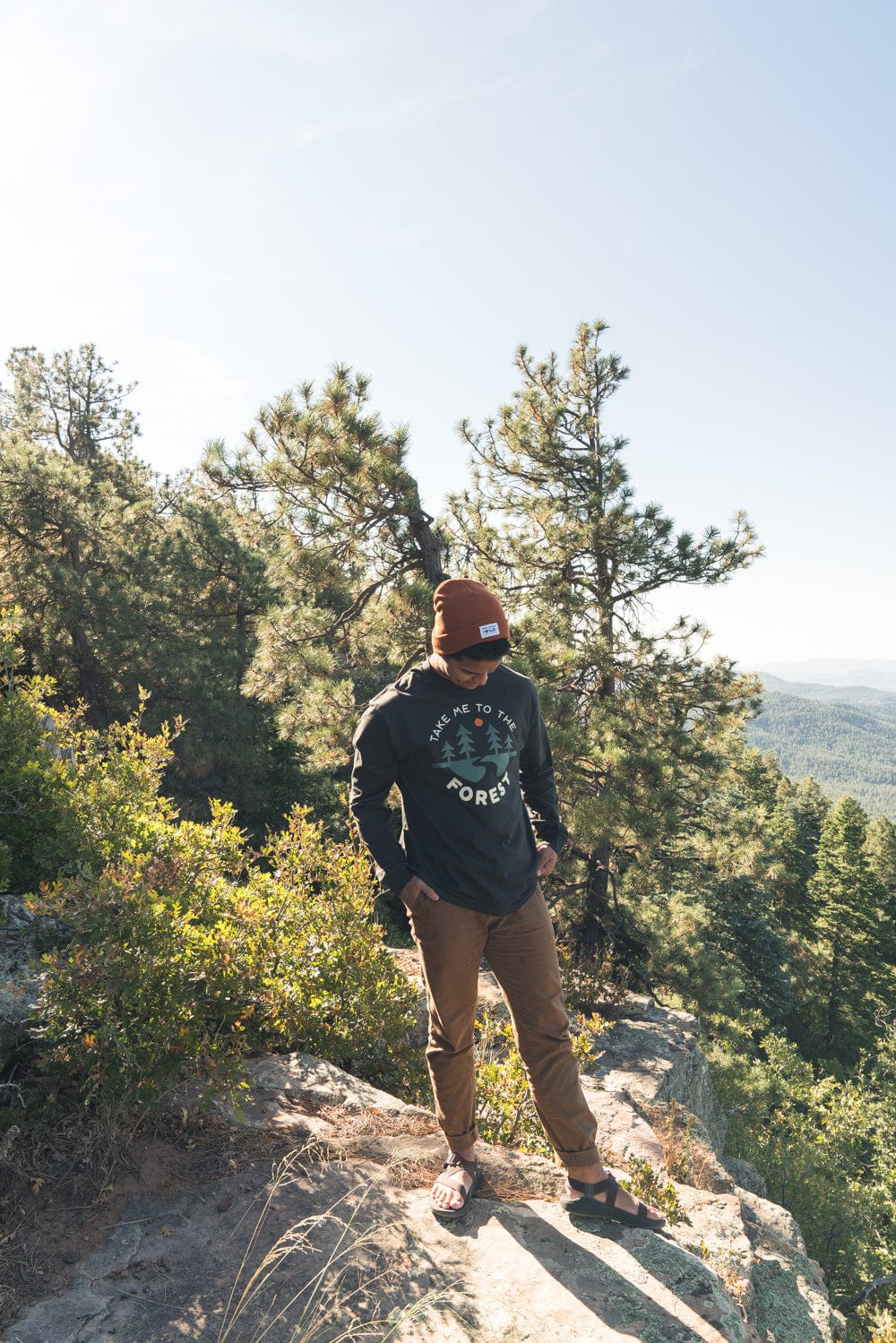 Keep Nature Wild Beanie Twin Pines Cuffed Beanie | Copper