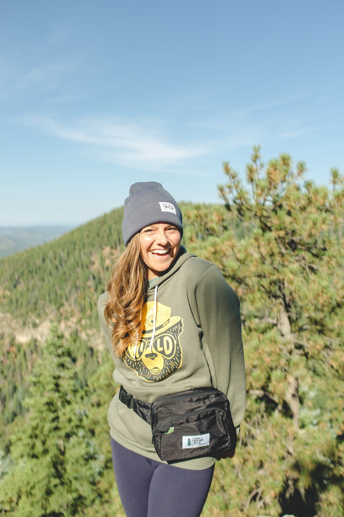 Keep Nature Wild Beanie Twin Pines Cuffed Beanie | Slate