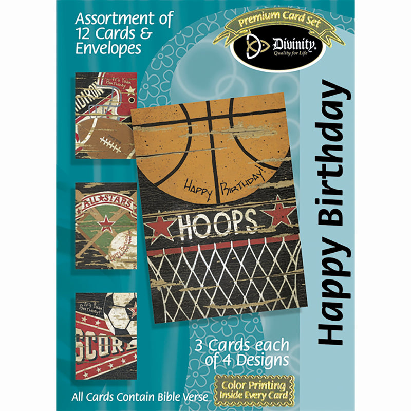 Divinity Boutique Boxed Cards: Birthday- Sports
