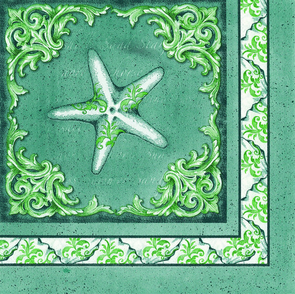 Oak Patch Gifts Napkin: Oceanus Collection - Starfish (6PK)
