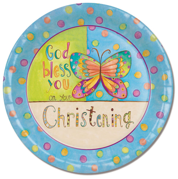 Divinity Boutique Baptism Christening with Scripture Paper Plate