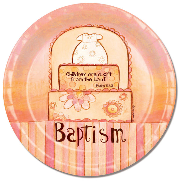 Divinity Boutique Baptism Cake with Scripture Paper Plate