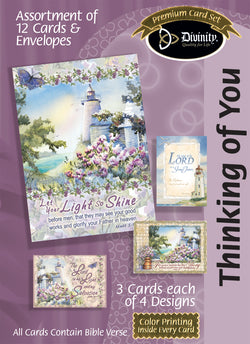 Boxed Cards: Thinking of You, Lighthouse Flowers 