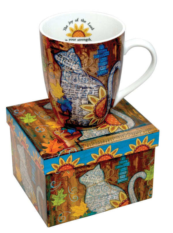Divinity Boutique Autumn Cat Ceramic Curvy Mug