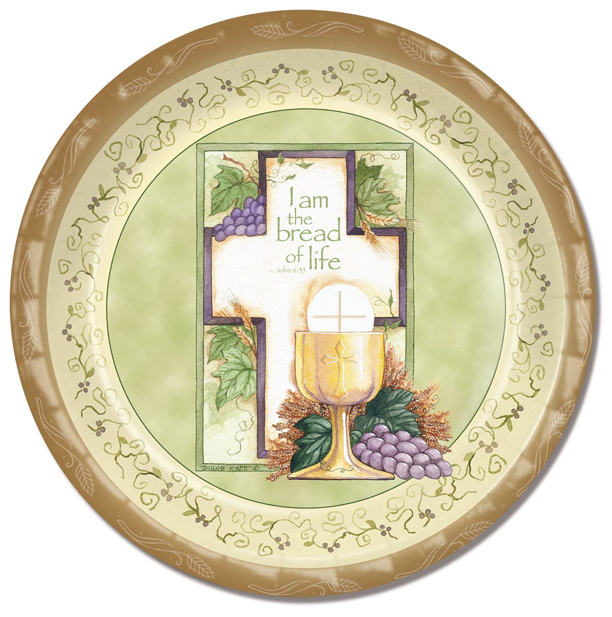 Divinity Boutique Communion Cross And Chalice Paper Plate