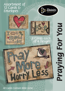 Divinity Boutique Boxed Cards: Praying For You, Pray More