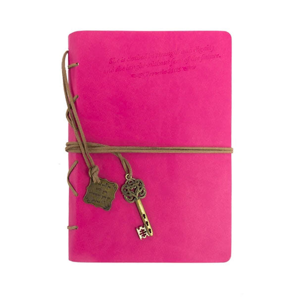 Faux Leather Journal : Proverbs 31 With Key Charm Pink