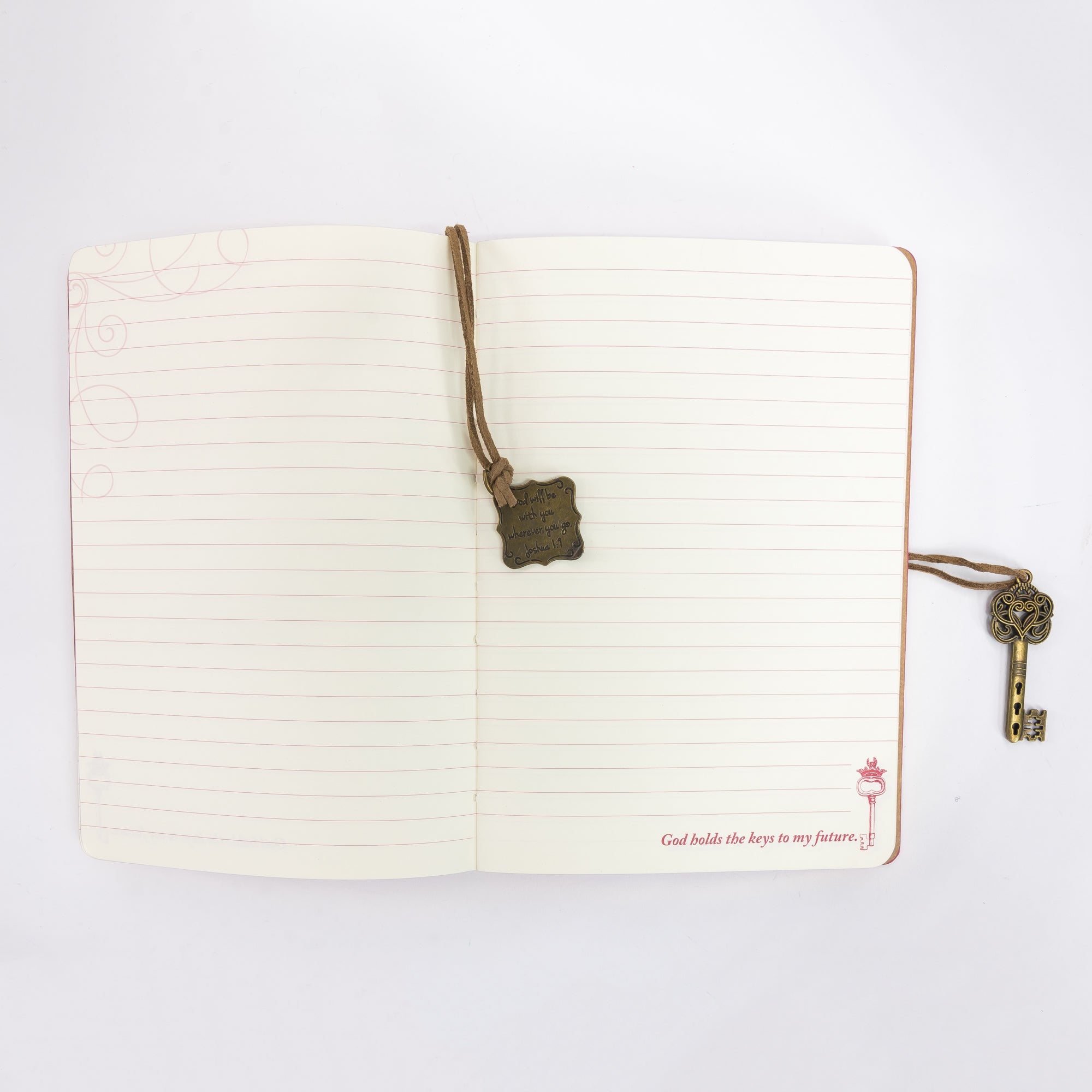 Faux Leather Journal : Proverbs 31 With Key Charm Pink