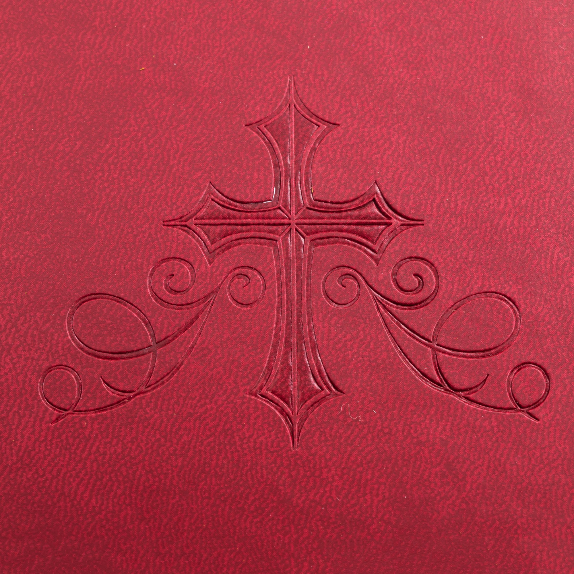 Faux Leather Journal : Cross With Cross Charm Red