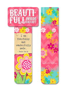 Magnetic Bookmark base is 1. 5" wide x 6. 5" tall. Fold-over tops vary in size. Strong magnet to hold your bookmark in place. Packaged on a peghol header card. Features scripture. Material: Magnet.